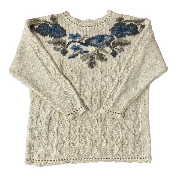 The Alpine JK Collection Sweater Women Size 14 16 Cable Knit Wool Blend Vintage - Picture 1 of 7
